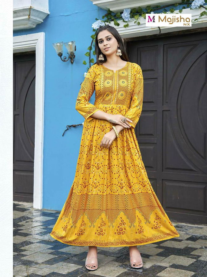 Majisha Nx Angoori 2 New Fancy Designer Festive Wear Long Anarkali Kurti Collection